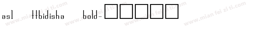 as1 ttbidisha bold字体转换